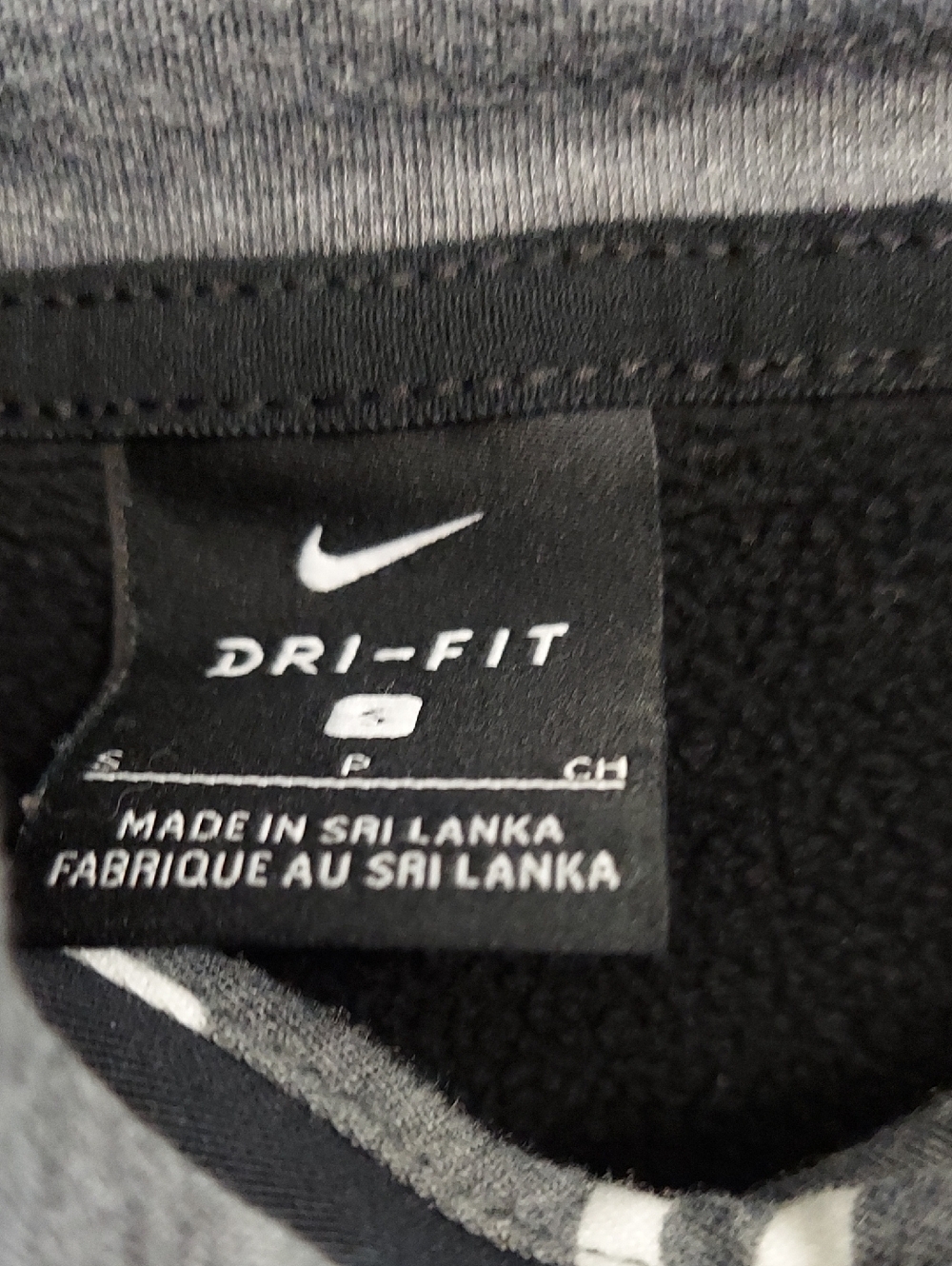 Nike Dri Fit Black Cropped Pullover Hoodie White Swoosh Logo Size Small - Picture 3 of 10